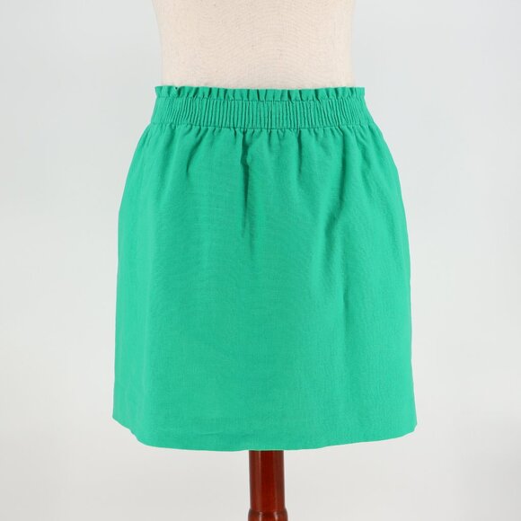 J. Crew Factory Dresses & Skirts - J.CREW FACTORY Linen-Cotton Blend City Pull-On Skirt Green Size 14